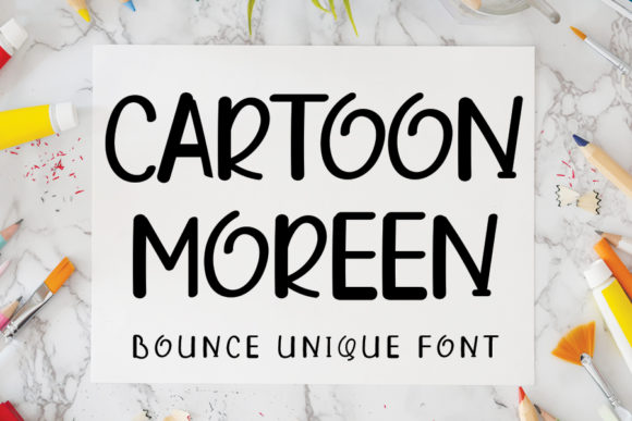 Cartoon Moreen: A Joyful Display Font for Creative Crafters