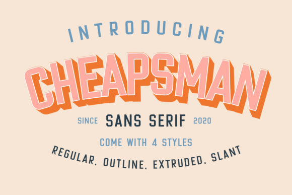 Cheapsman: A Bold Display Font for Campaign Creativity