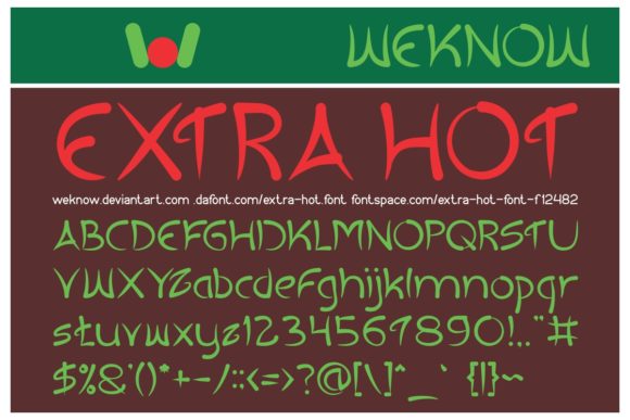 Extra Hot: A Bold Display Font for Creative Product Design