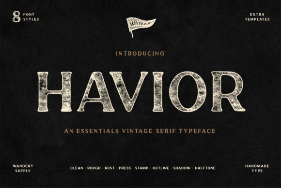 Havior: A Bold Display Font for Crafters and Product Creators