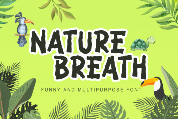 Nature Breath: A Bold Display Font for Creative Branding