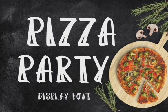 Pizza Party: A Vibrant Display Font for Digital Branding