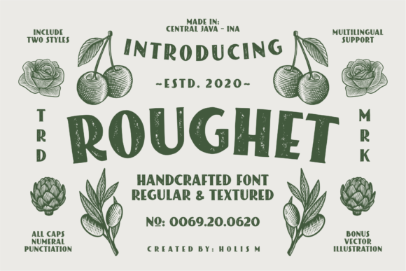 Roughet: A Bold Display Font for Creative Product Design
