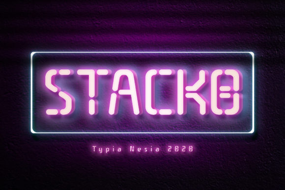 Stacko: A Neon Display Font for Creative Crafters and Designers