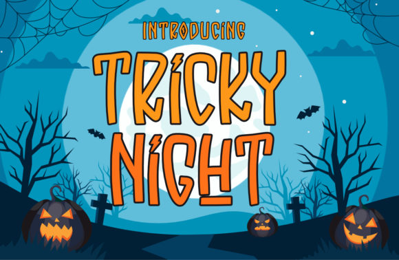 Tricky Night: A Quirky Display Font for Creative Crafters